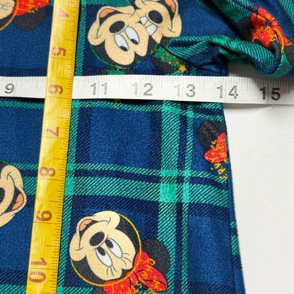 Disney Minnie Mouse Girls Flame Resistant Nightgown Size 6 Blue/Green Plaid - Picture 4 of 6